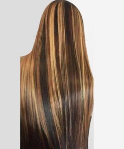 Highlighted wig blonde straight 4