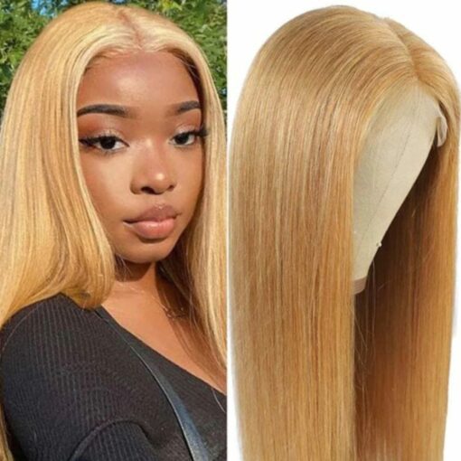 Honey Blonde Lace Front Wig straight 1