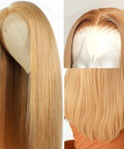 Honey Blonde Lace Front Wig straight 2