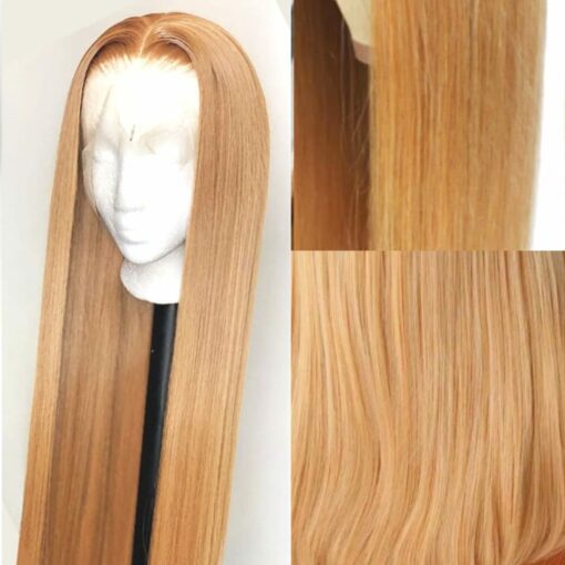 Honey Blonde Lace Front Wig straight 3