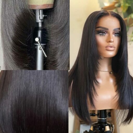 Layered Wig-Long Straight Black 2