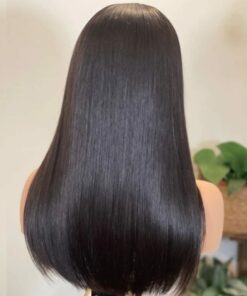 Layered Wig Long Straight Black 3