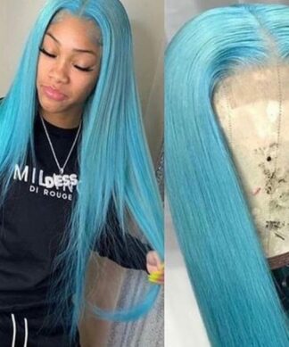 Light Blue Wig-Long Straight 1