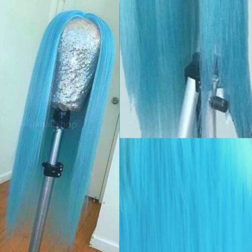 Light Blue Wig-Long Straight 2