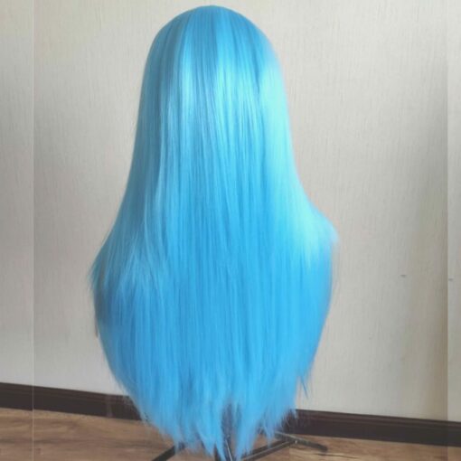 Light Blue Wig-Long Straight 4