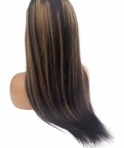 Ombre Human Hair Wigs Long Straight 4