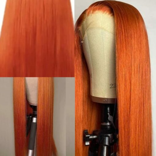 Orange Ginger Lace Front Wig-Long Straight 3
