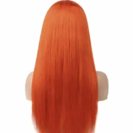 Orange Ginger Lace Front Wig Long Straight 4