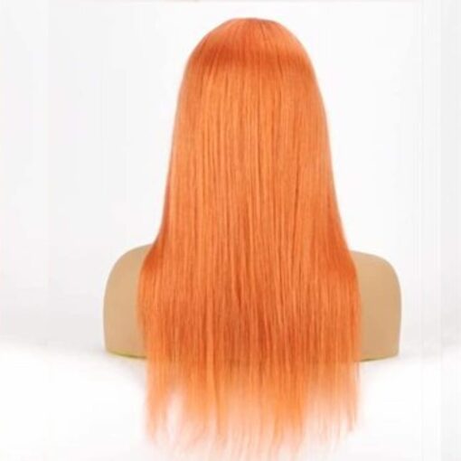 Orange Wig Long Straight 3