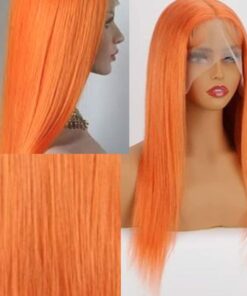 Orange Wig Long Straight 4