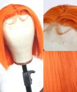 Orange bob wig_front lace2