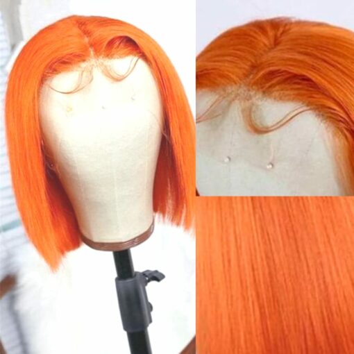 Orange bob wig_front lace2