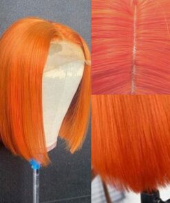 Orange bob wig_front lace3