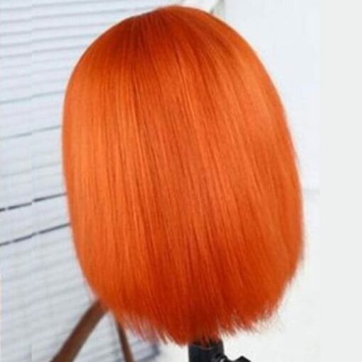 Orange bob wig_front lace4