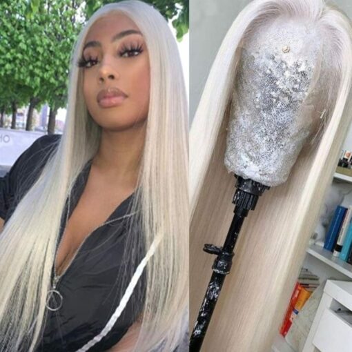 Platinum Blonde Wig Long Straight 1