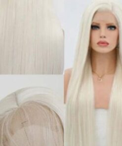 Platinum Blonde Wig Long Straight 2