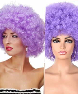 Purple Afro wig-kinky curly1