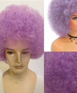 Purple Afro wig kinky curly2