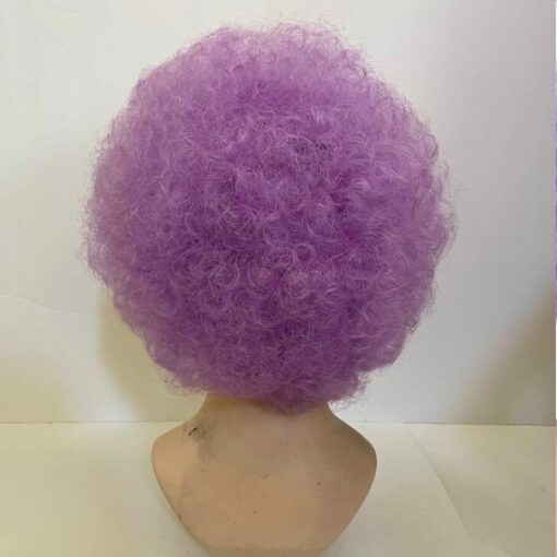 Purple Afro wig kinky curly4