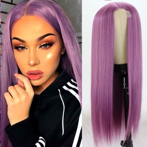 Purple wig Long 1