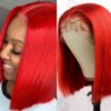 Red Bob Lace Front Wig 1