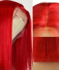 Red Bob Lace Front Wig 2