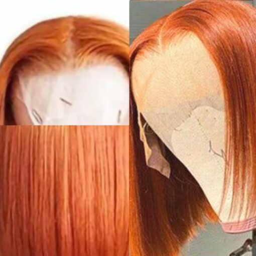 Short ginger wig straight 2