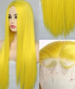 Yellow Wig Long Straight 2