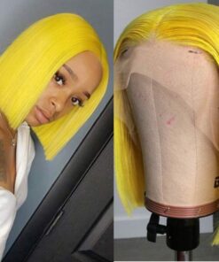 Yellow bob wig1
