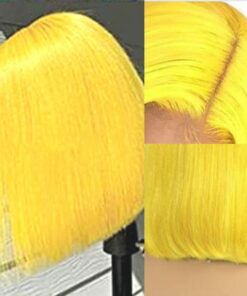 Yellow bob wig4