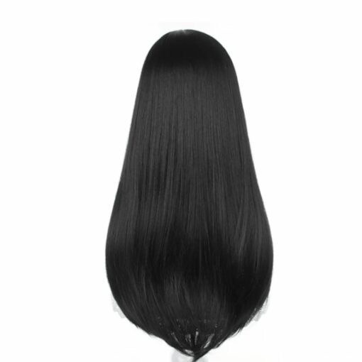 Black anime wig-long straight 3