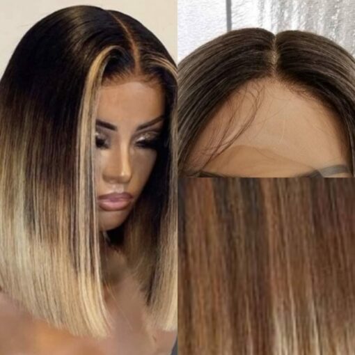 Blonde Ombre Bob-straight4