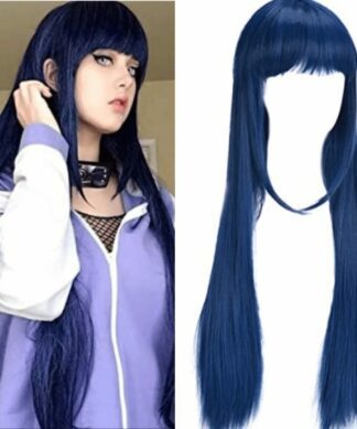 Blue cosplay wig-Long straight 1