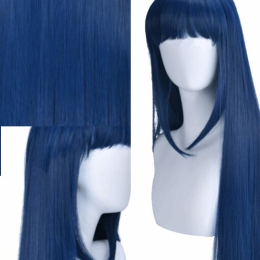 Blue cosplay wig-Long straight 2