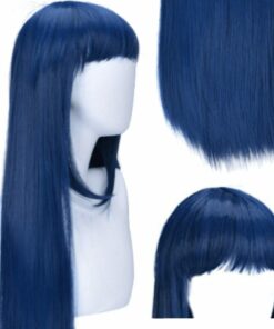 Blue cosplay wig Long straight 3