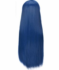 Blue cosplay wig Long straight 4