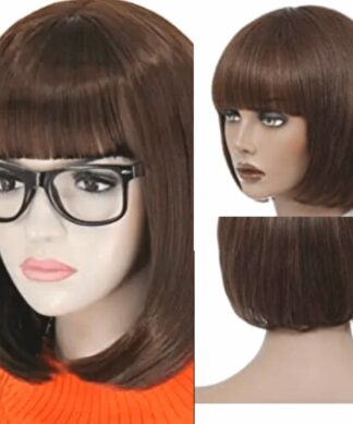 Brown Bob Wig With Bangs 1