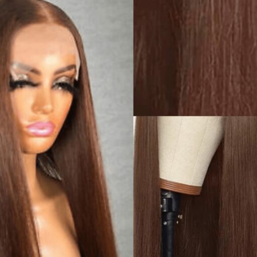 Chocolate brown wig-long straight 3