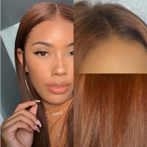 Honey Brown wig Hair-Straight2