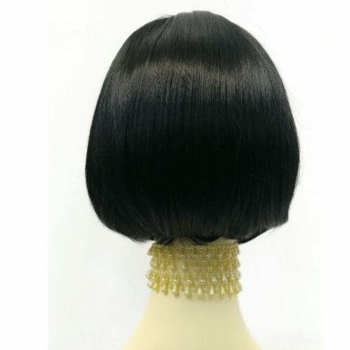 Layered Bob Side Bangs Wig-Black Straight 2