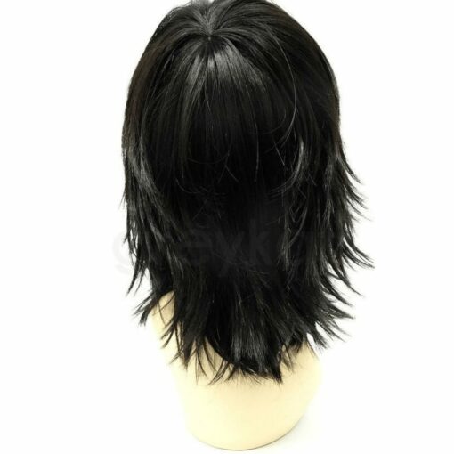 Layered Choppy Bob With Bangs Wig-Black Straight4