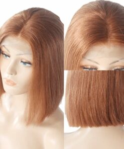 Light brown bob wig straight 4