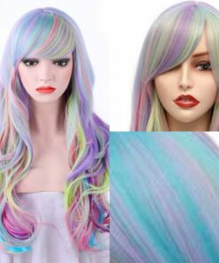 Multi colored wig longstraight2