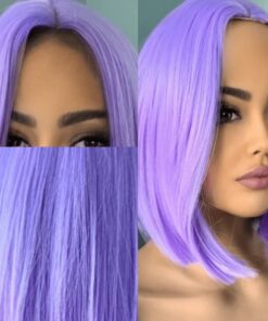 Purple Bob Hair wig Straight 3