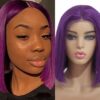 Purple bob wig straight 1