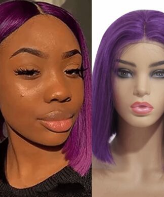 Purple bob wig-straight 1