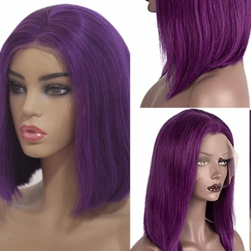 Purple bob wig-straight 3