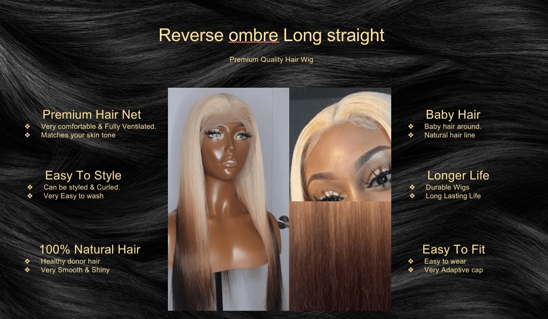 Reverse ombre Long straight