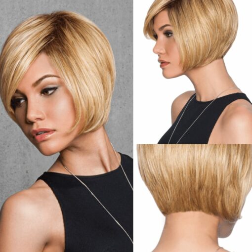 Short layered bob for thin hair blonde 3