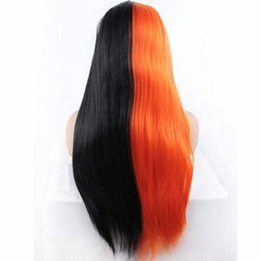 black and orange wig-Long straight2